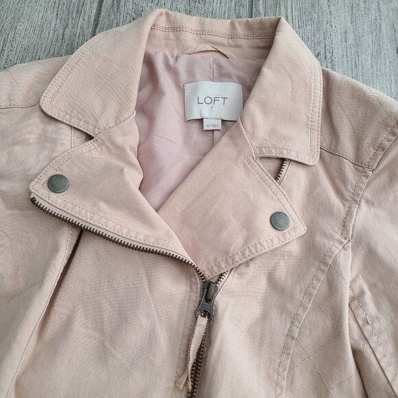Ann Taylor LOFT women's pink zippered jacket size XS - Picture 3 of 9